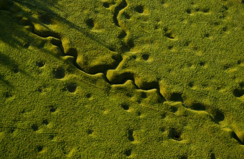 Remains of the trenches in the Battle of the Somme