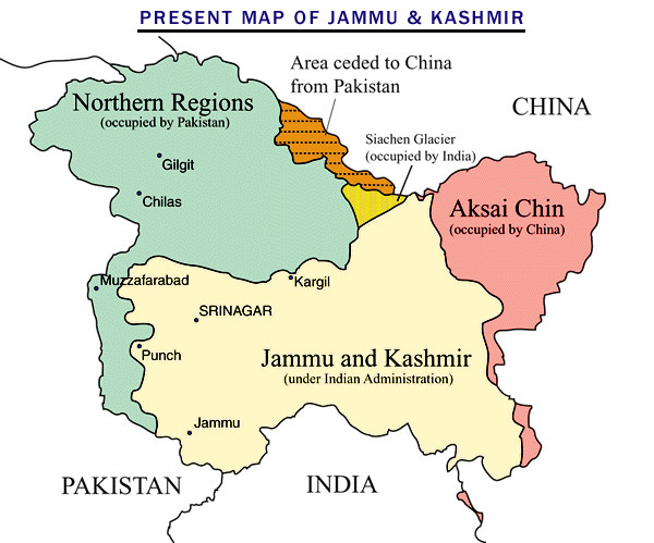 Image result for jammu and kashmir line of control map